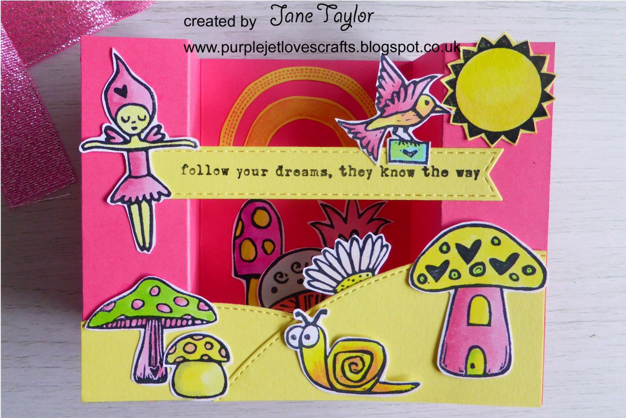 Jane Pink And Yellow Bridge Card 10