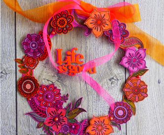 Jane Orange Pink Wreath 4