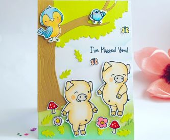 A cute piggy card