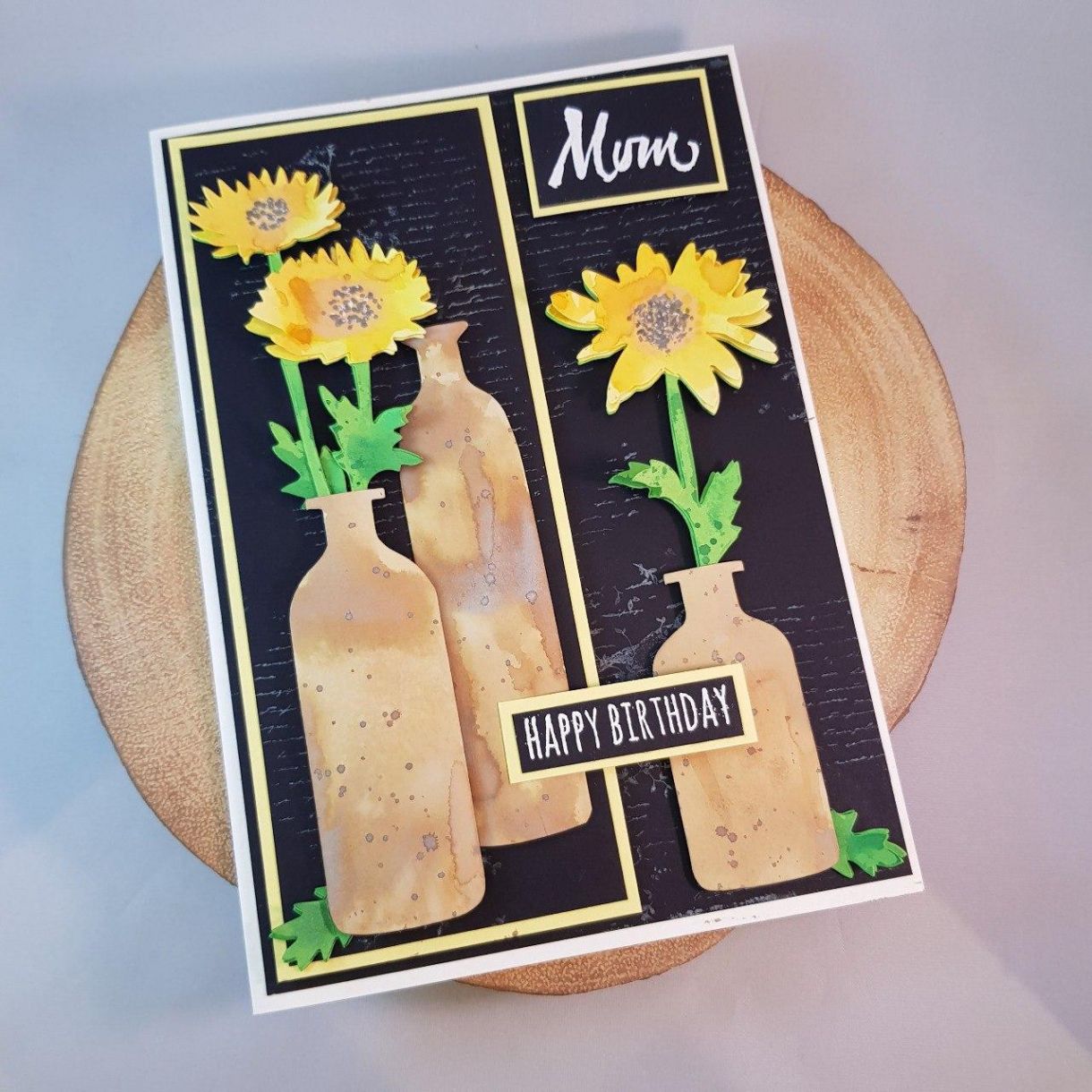 Wildflower Card On Log