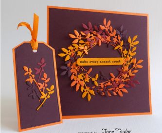 An Autumn Wreath Card + Bonus Tag