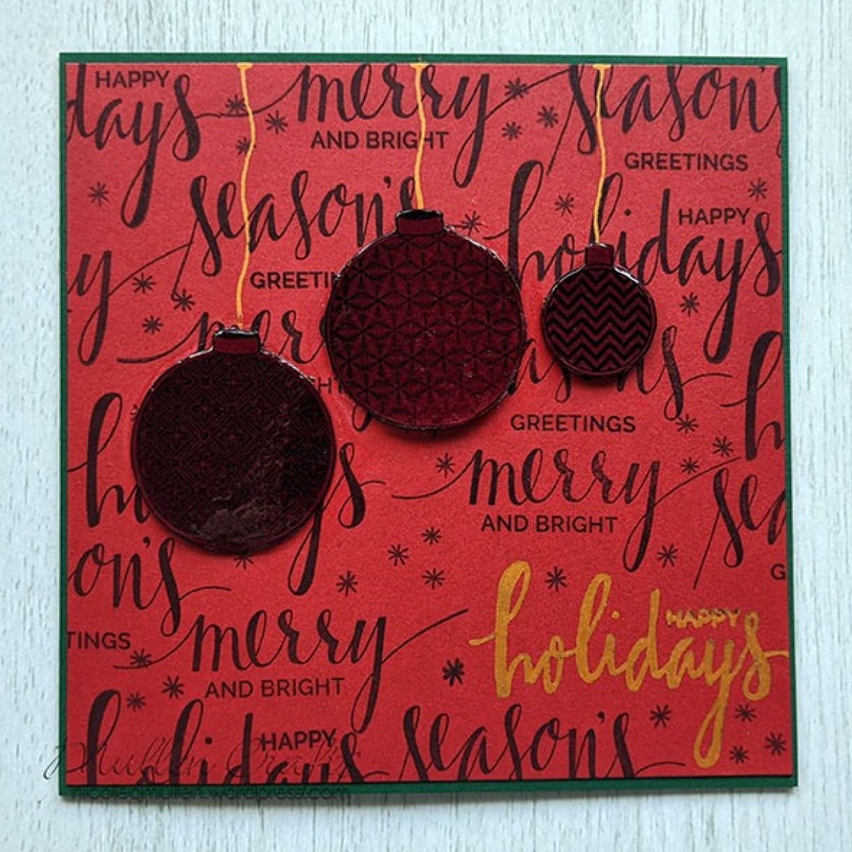 Nm Red Xmas Sentiment Bauble Card 6