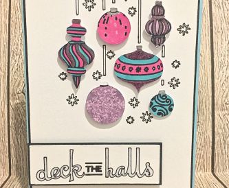 Glitzy 'Deck the Halls' Christmas Card