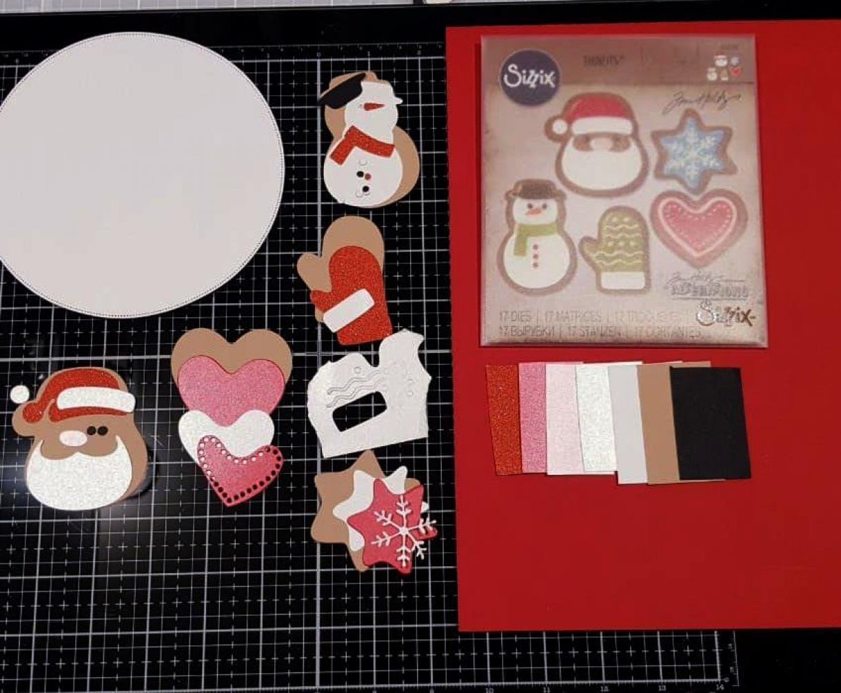 Apb Red And White Baked With Love At Christmas All Die Cut