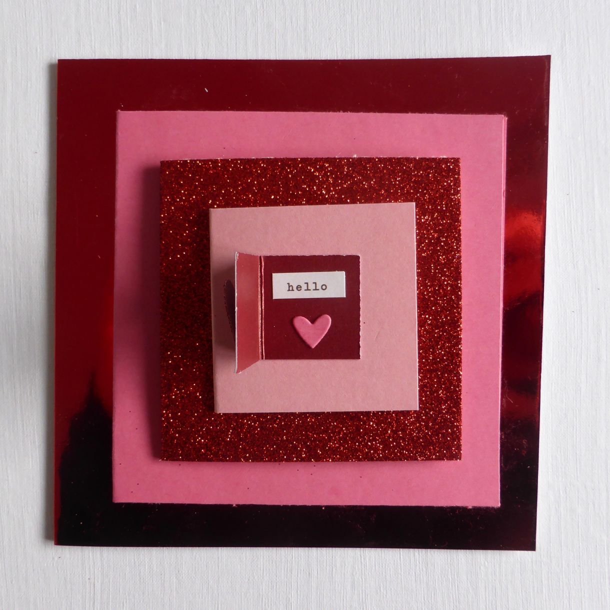 Jane T Valentine Layered Card 1D