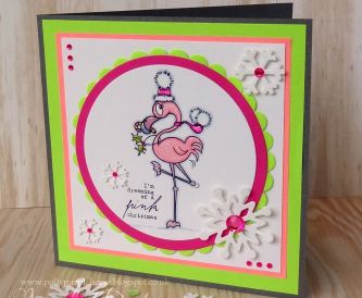 Dreaming of a Pink Christmas - Step by Step Tutorial with neon card