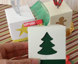 Christmas Gift Boxes with Hemp and Hopsack - Step by Step Tutorial