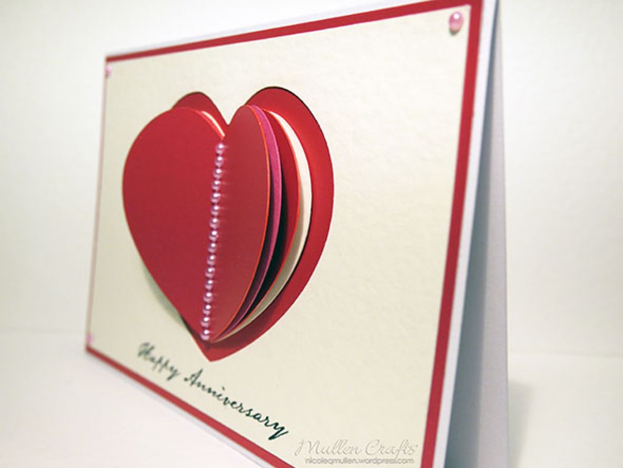 3D Heart Card Side View