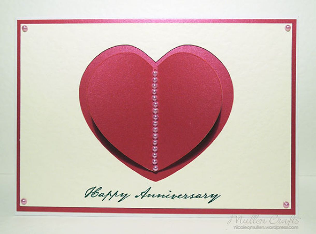3D Heart Card Front View