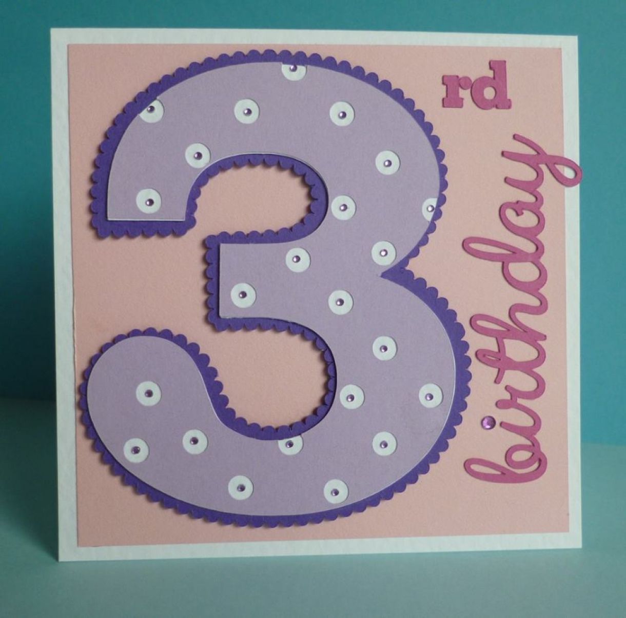 3Rd Birthday Idea Age Card