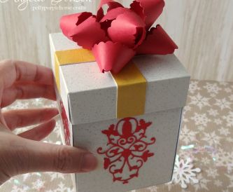 Christmas Gift Box with Sparkle Print Card