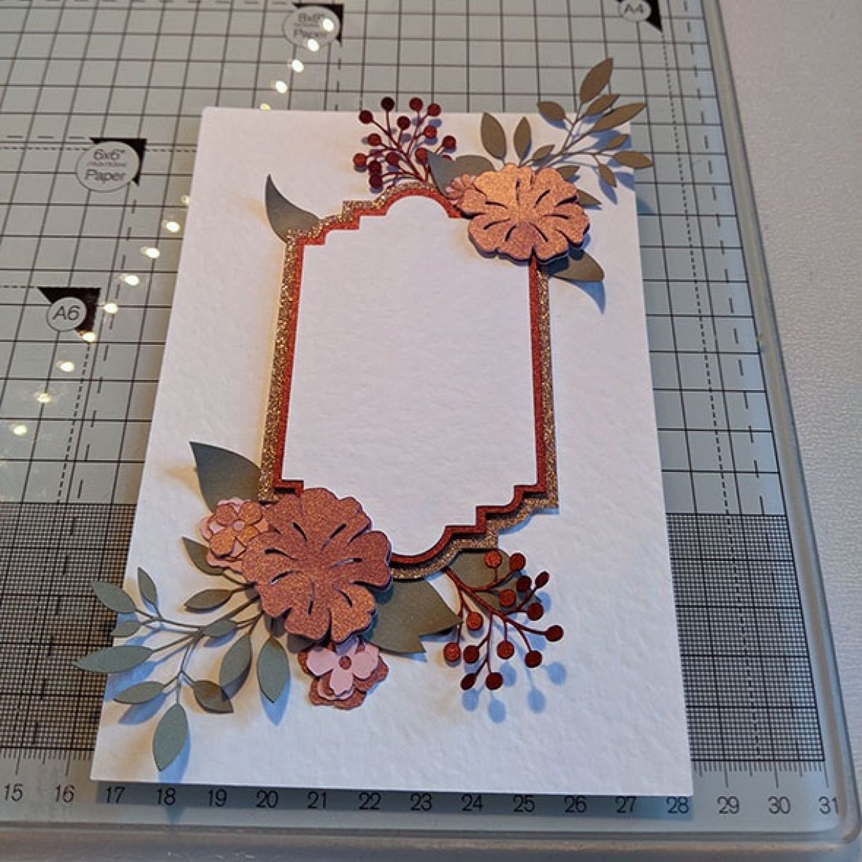 Nm Burgandy Floral Wedding Card 5