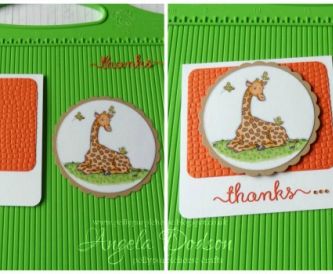 Giraffe Thank You Card using Digi Images - Step by Step Tutorial