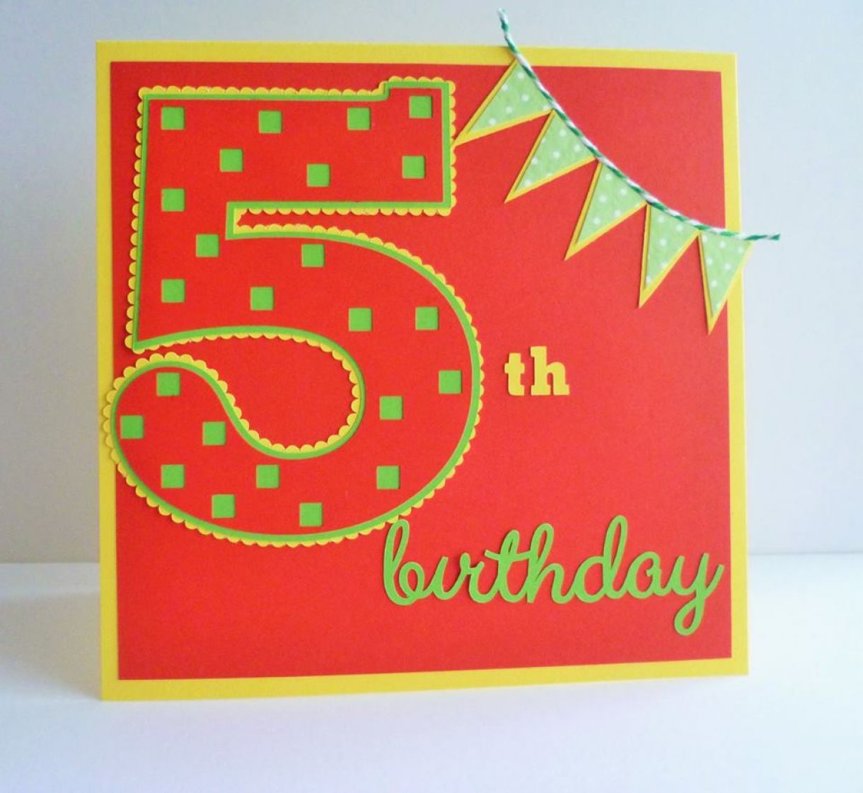 5Th Birthday Idea Age Card