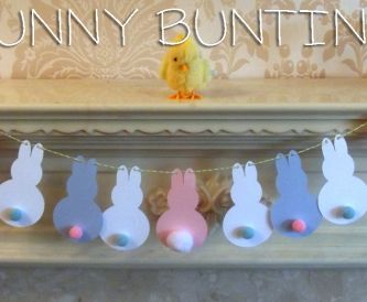 Kids Easter Crafts - How to Make Rabbit Bunting
