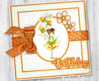 Intensive Orange Birthday Card