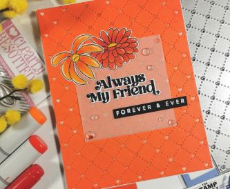 Always My Friend Bold Orange Card