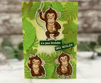 Go Wild Monkey Birthday Card