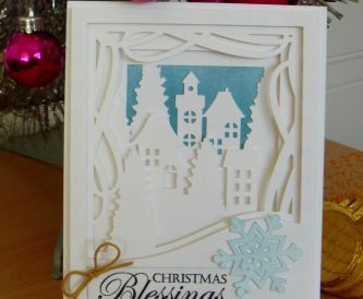 White On White 3D Christmas Card