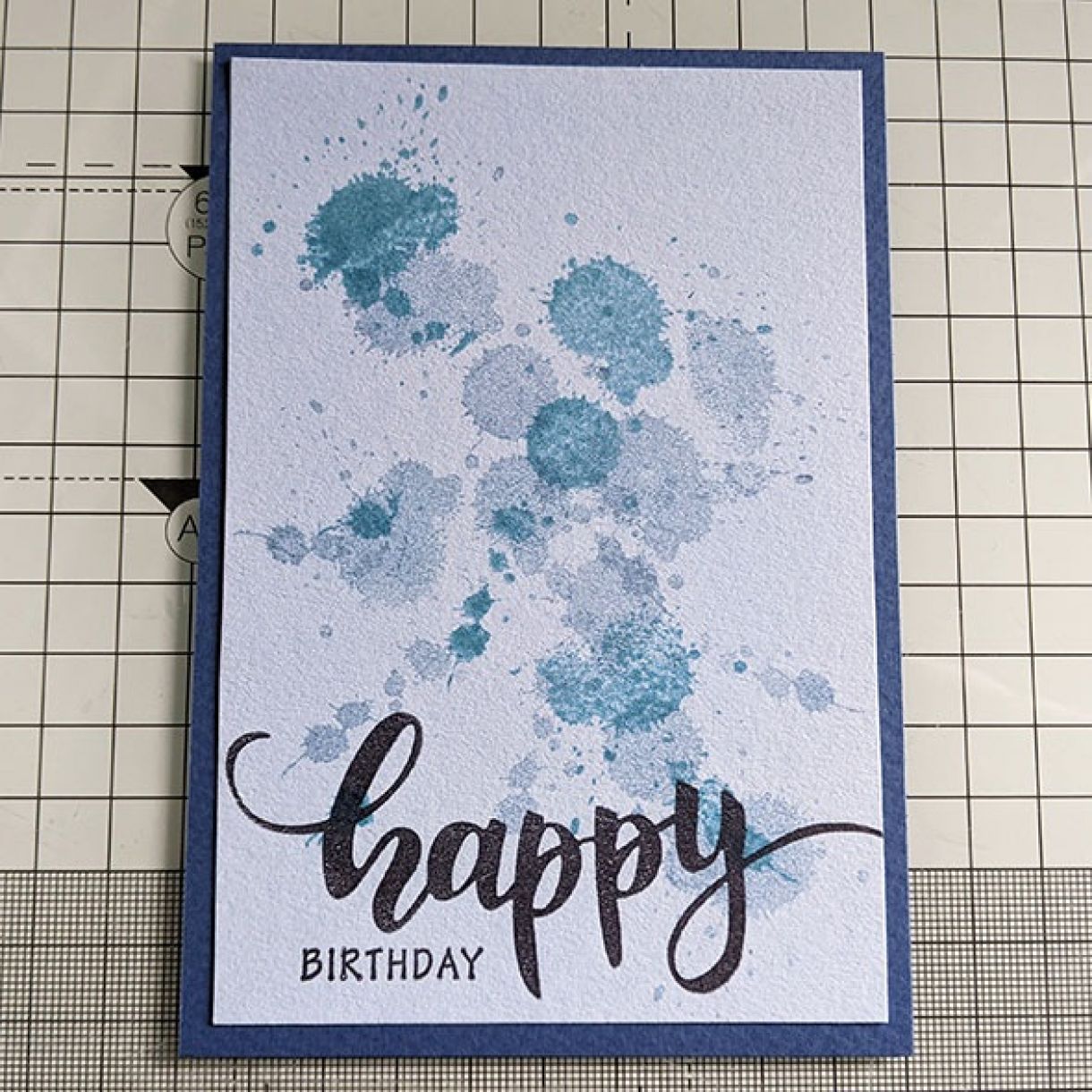 Nm Blue Birthday Stars And Splatters 5