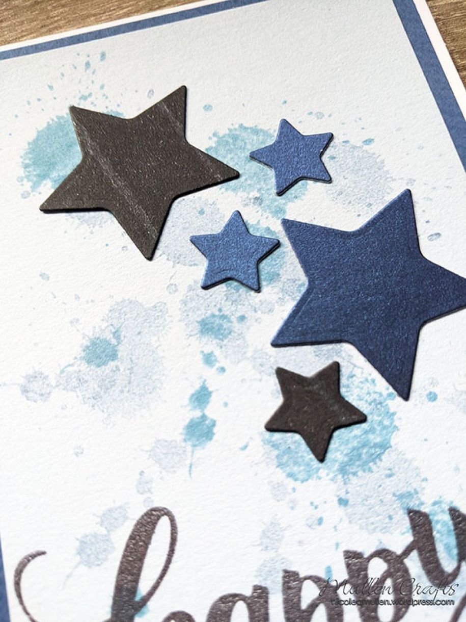 Nm Blue Birthday Stars And Splatters 7