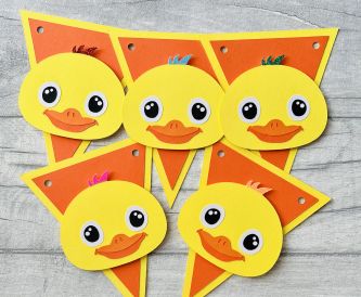 5 Little Ducks Party Masks & Bunting