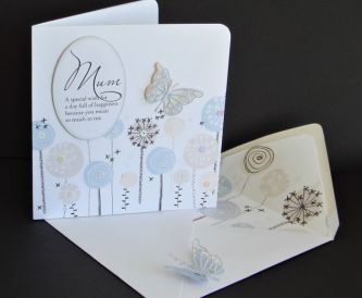 Handmade card idea - Pretty Birthday Wishes For Mum