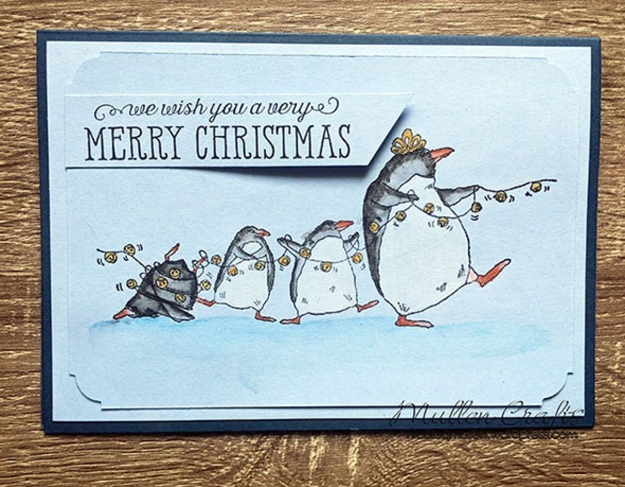Blue And Blue Penguin Christmas Nm 7