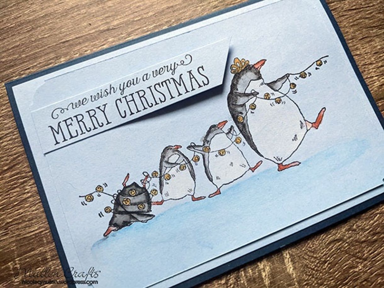 Blue And Blue Penguin Christmas Nm 8