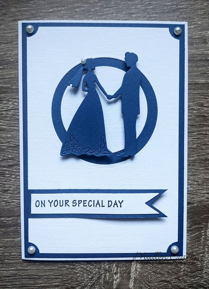 Blue And White Wedding Card Nm 8