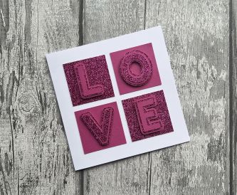 Block LOVE Card Designs