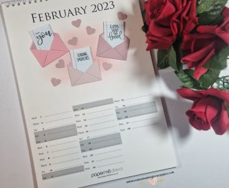 February Calender Page - Love