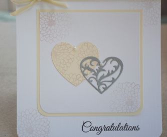 Celebration Card in White, Ivory And Silver