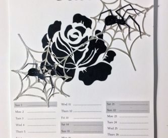 Halloween calendar and decor