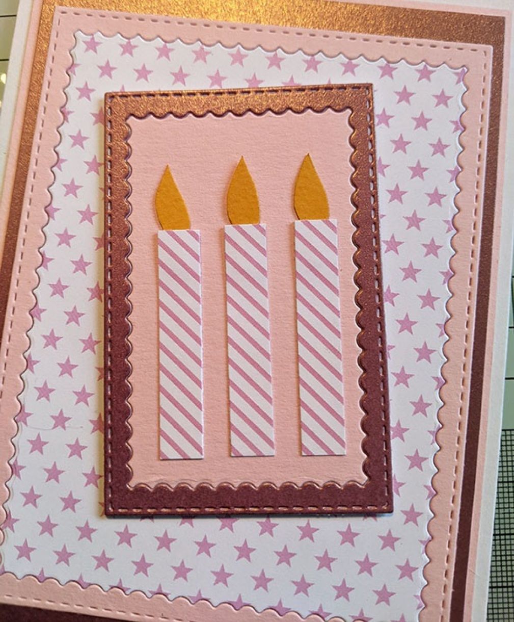 Nm Pink Bday Candles Bday Card 8