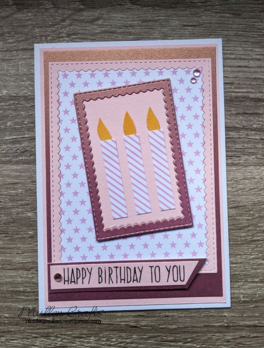 Nm Pink Bday Candles Bday Card 10