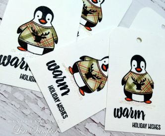 Christmas Gift Tags Idea - Paper Pieced Penguin