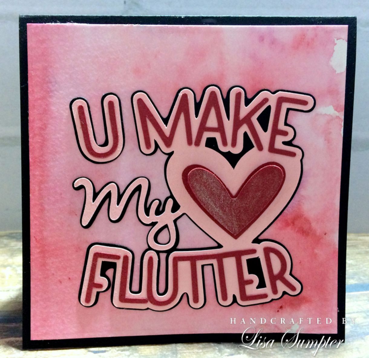 Lisa  Sumpter  Valentines  Heart  Flutter  Card A