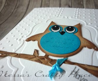 Quick and simple embossed Owl Birthday card