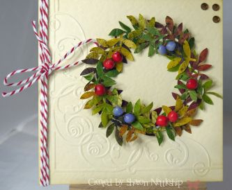 Natural Autumn Wreath Card - Great Kids Craft Project!