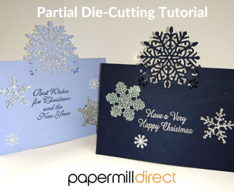 Partial Die Cutting - Snowflake Christmas Card