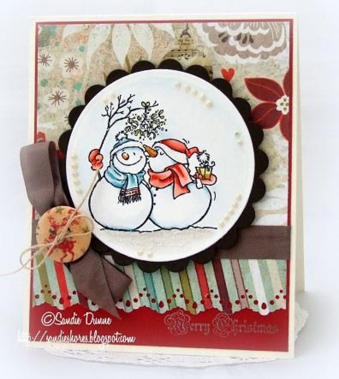 Snowman  Handmade  Christmas  Card Stamps  Sandie