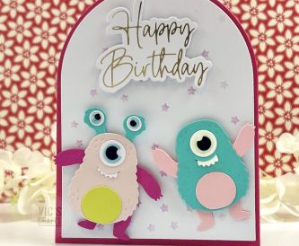 Happy Birthday Cute Monster Card