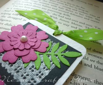 Paint Stamped Floral Bookmark Tutorial