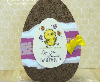 Chocolate Egg Shaped Easter Card Idea - Step By Step Tutorial