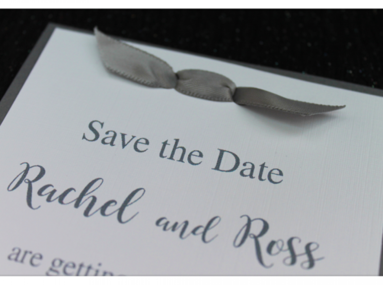 Simple  Bow  Wedding  Invitation