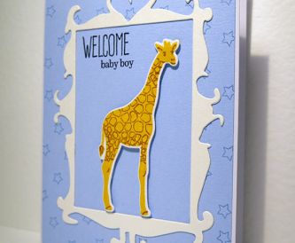 New Baby Card Idea with Altenew BabyZoo stamp set