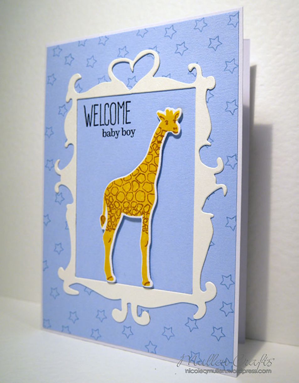 Baby Boy Giraffe Card 2