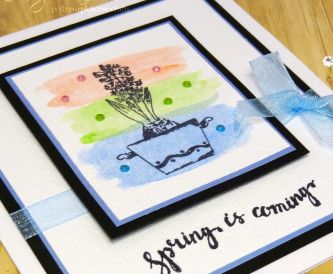 Simple Spring Watercolour Wash Card - Step By Step Tutorial