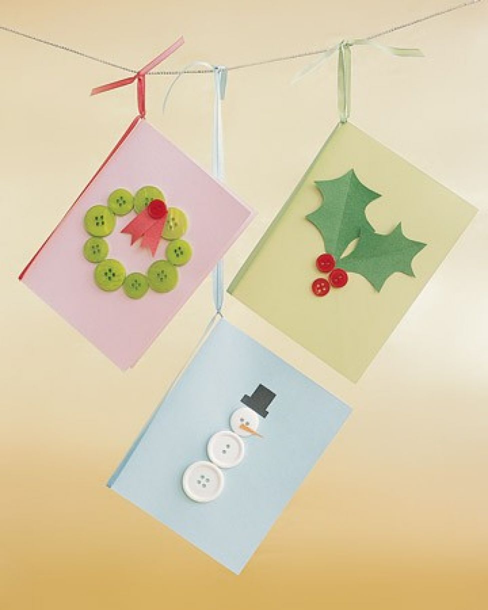 Button Christmas Cards